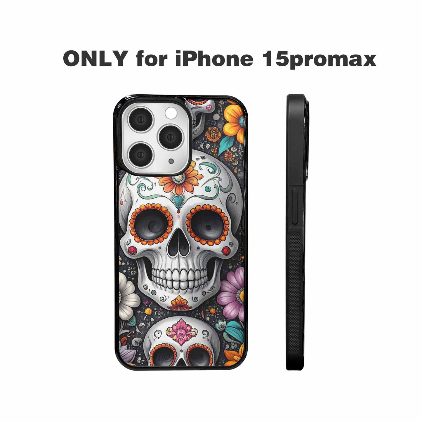 iPhone 15 Pro Max Case — Greyscale Black And White Dark Black, Original Design Phone Case