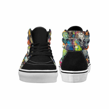 MEN'S Aliens × Camo Aliens High Top Canvas Neon Fantasy Custom Shoes