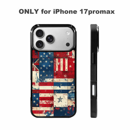 iPhone 17 Pro Max Case — Small American Flag Stars Galaxy Space, Personalized Phone Case