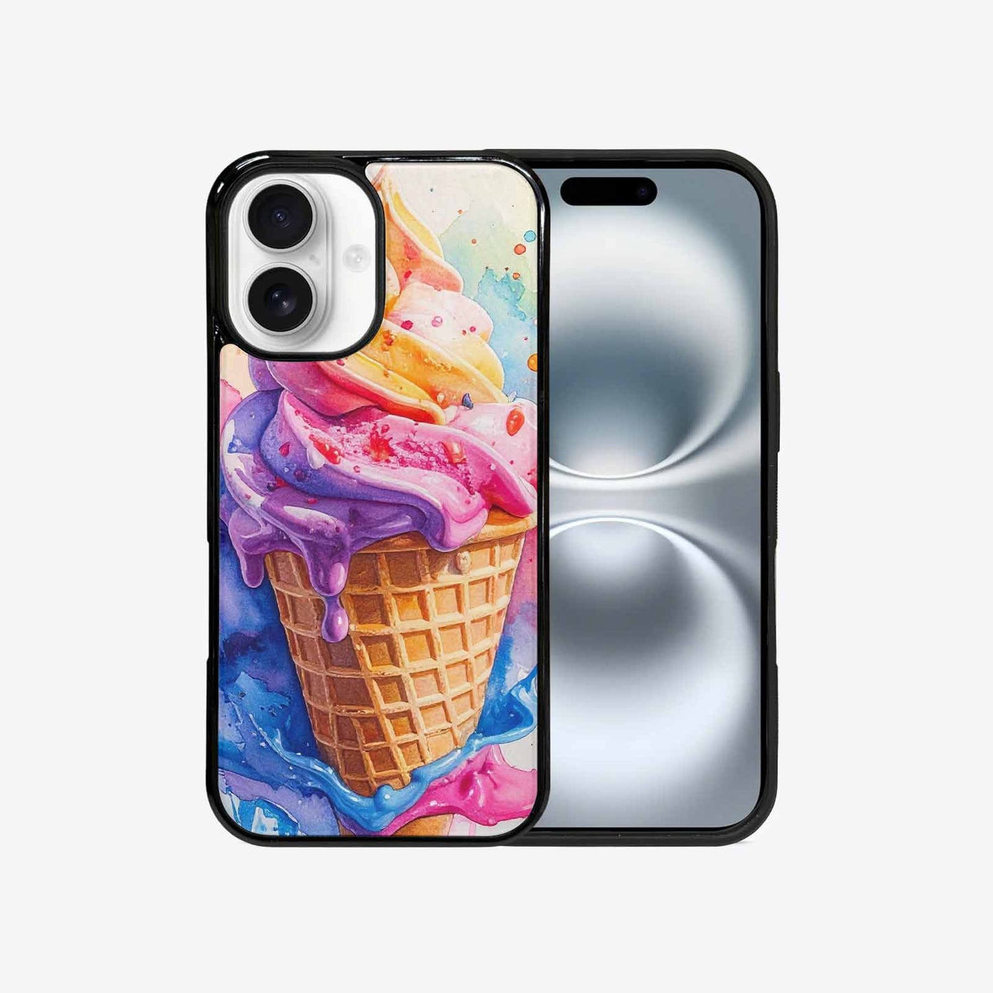 iPhone 16 Case — Melting Icecream Collage Custom, Customized Protective Case
