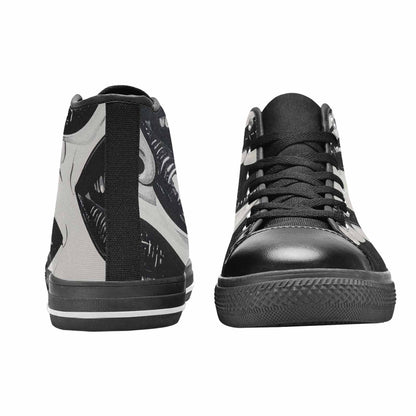 MEN'S Googly Cartoon Mouths High Top Canvas Aesthetic Custom Shoes