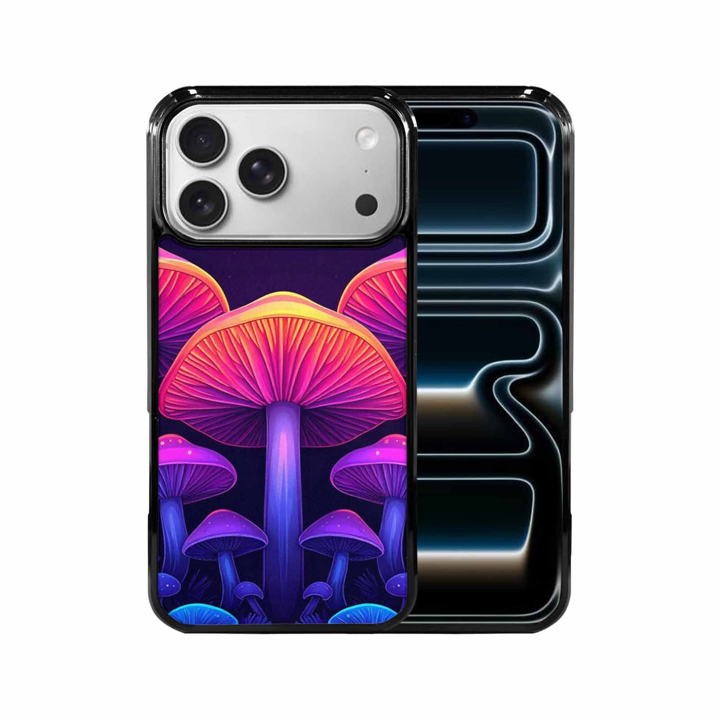 iPhone 17 Pro Max Case — Psychedelic Mushroom Cartoon Pattern Cartoon Cute, Original Design Phone Case