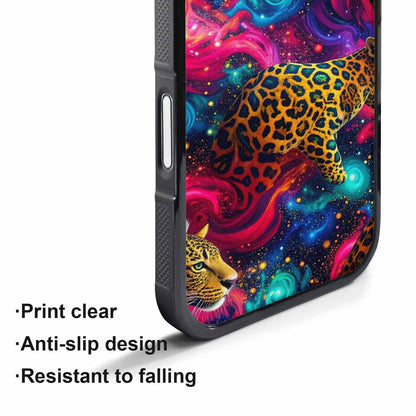 iPhone 17 Pro Case — Leopard Print Galaxy Seamless Animal Print, Custom Made Phone Cover