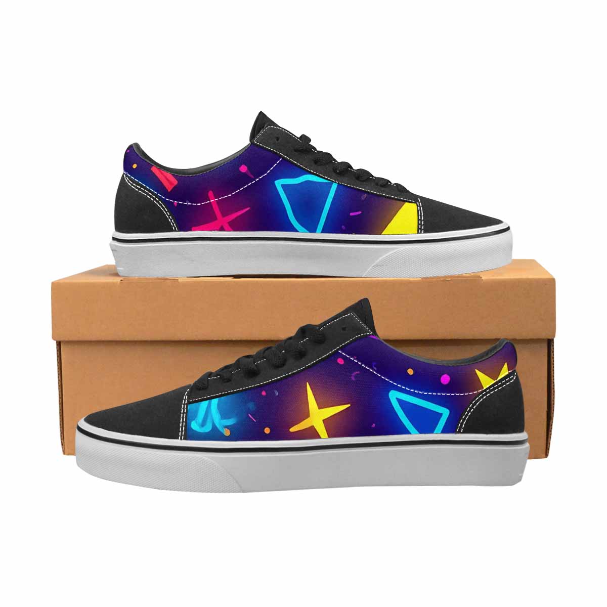 WOMEN'S 80s Retro Motif Lace-Up Canvas Surreal Shoes