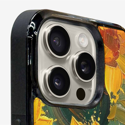 iPhone 16 Pro Max Case — Impressionist Sunflower Brushstroke Pattern Hundreds Of, Personalized Phone Case