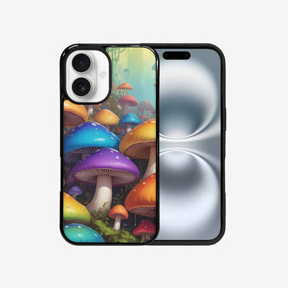 iPhone 16 Case — Overlapping Endlessly No Empty Space Mushrooms, Custom Phone Case