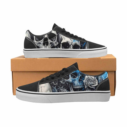 WOMEN'S Skull Roses Lace-Up Canvas Dark Academia Custom Sneakers