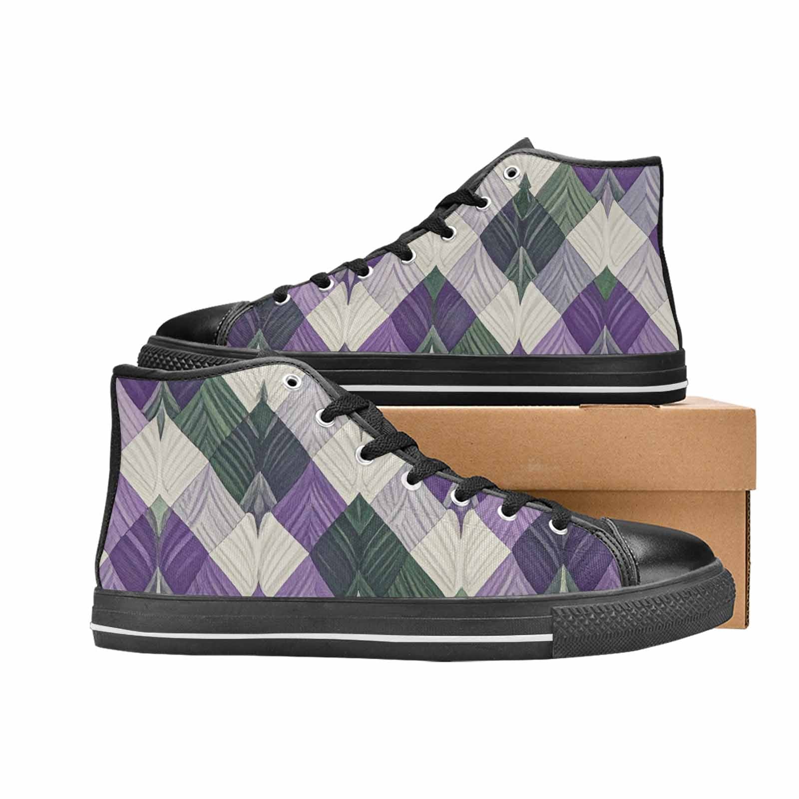MEN'S Genderqueer Flag Color High Top Canvas Dreamcore Custom Shoes