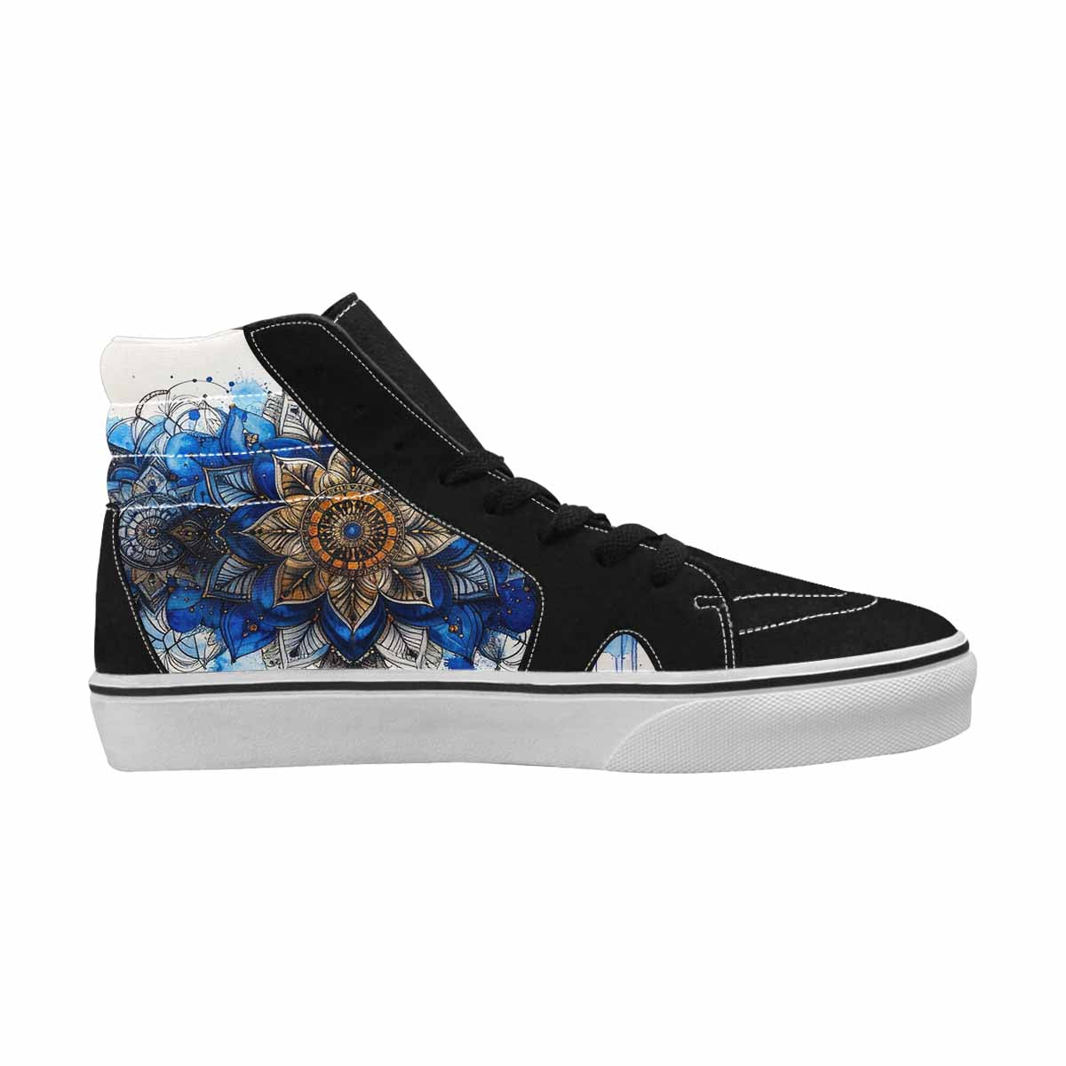 MEN'S Mandala Medallion High Top Canvas Vibrant Chaos Custom Sneakers