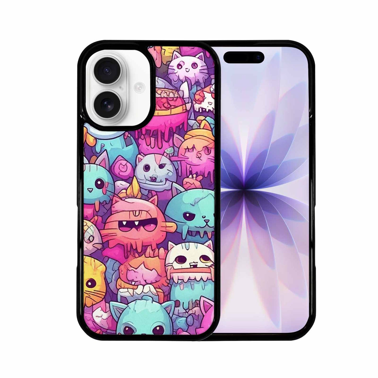 iPhone 17 Case — Pastel Gore Cat Character Original Art, Custom Made Phone Cover