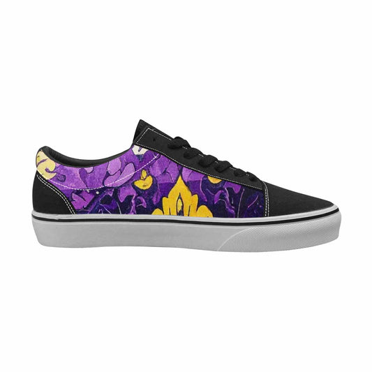 WOMEN'S Nonbinary Flag Color Canvas Lace-Up Dark Academia Sneakers