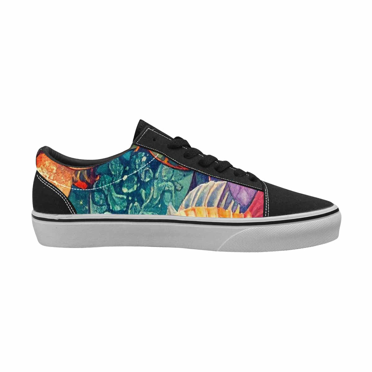 WOMEN'S Fish Scale Coral Canvas Lace-Up Grunge Shoes