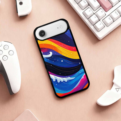 iPhone 17 Air Case — Glossy Winter Wave Seamless Cartoon Cute, Custom Designed Case Cover