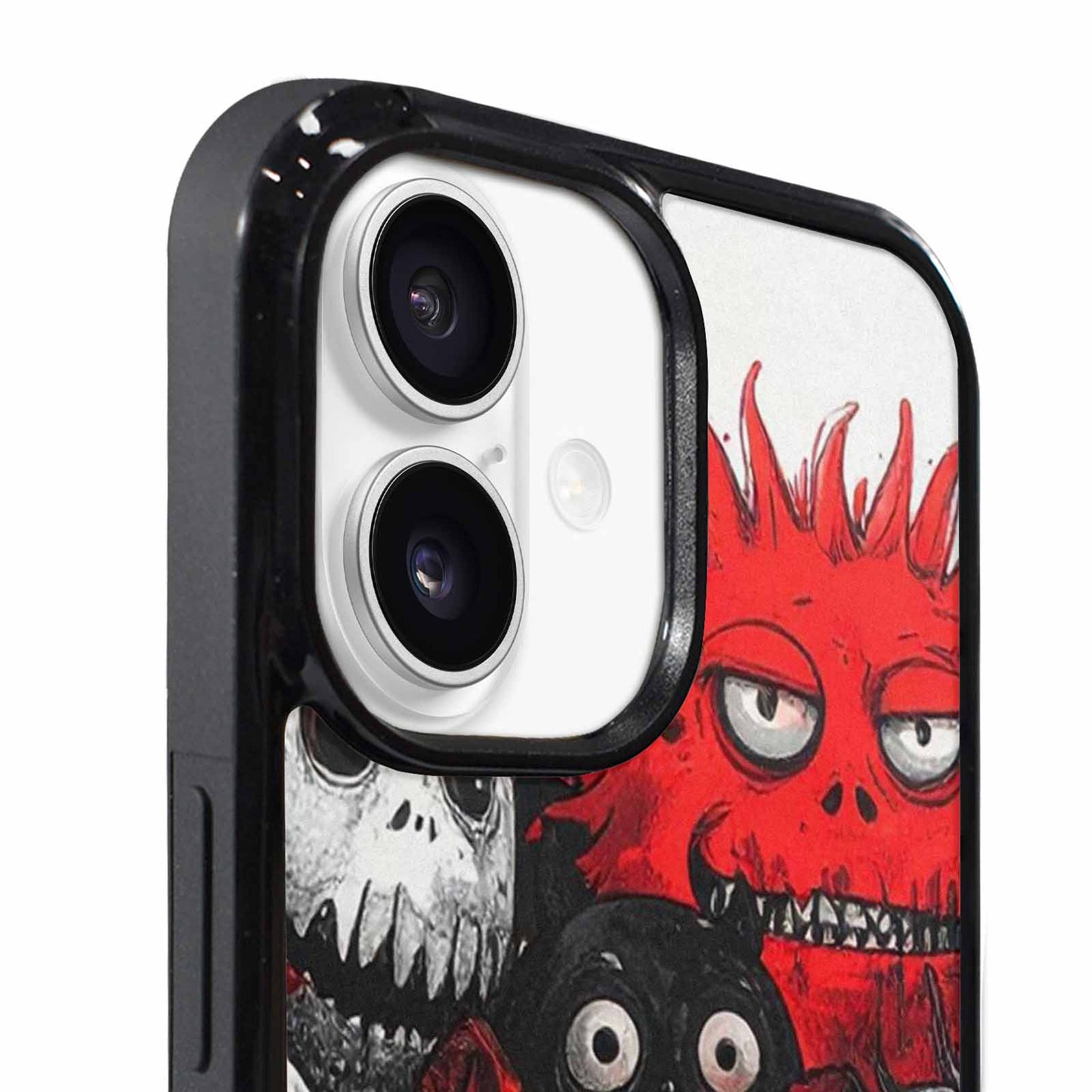 iPhone 17 Case — Black &amp; Red Ink Cartoon Cute, Custom Made Phone Cover