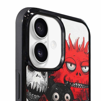 iPhone 17 Case — Black &amp; Red Ink Cartoon Cute, Custom Made Phone Cover