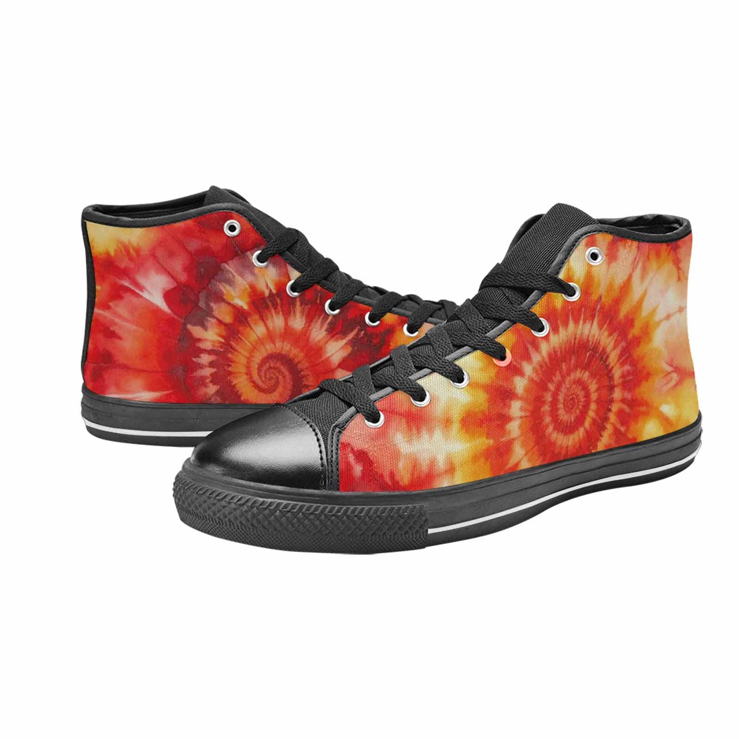 WOMEN'S Tie Dye - High Top Canvas Dark Academia Shoes