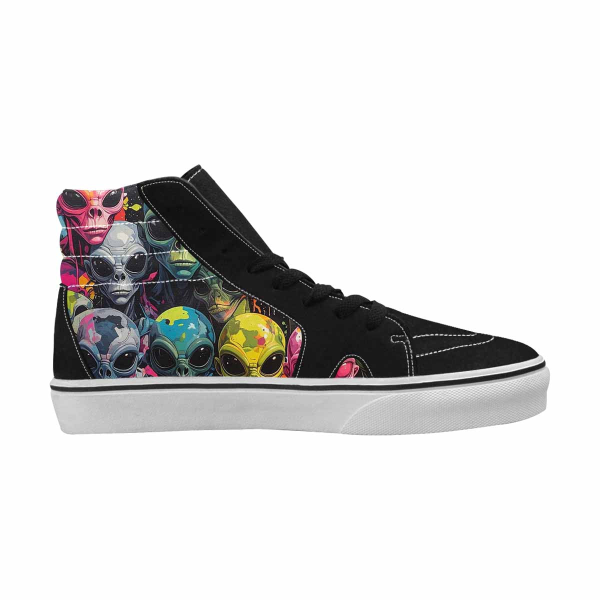 MEN'S Aliens × Camo Aliens High Top Canvas Y2K Custom Shoes