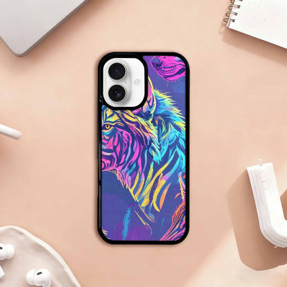 iPhone 17 Case — Neon Zebra Print Animal Print, Custom Phone Case