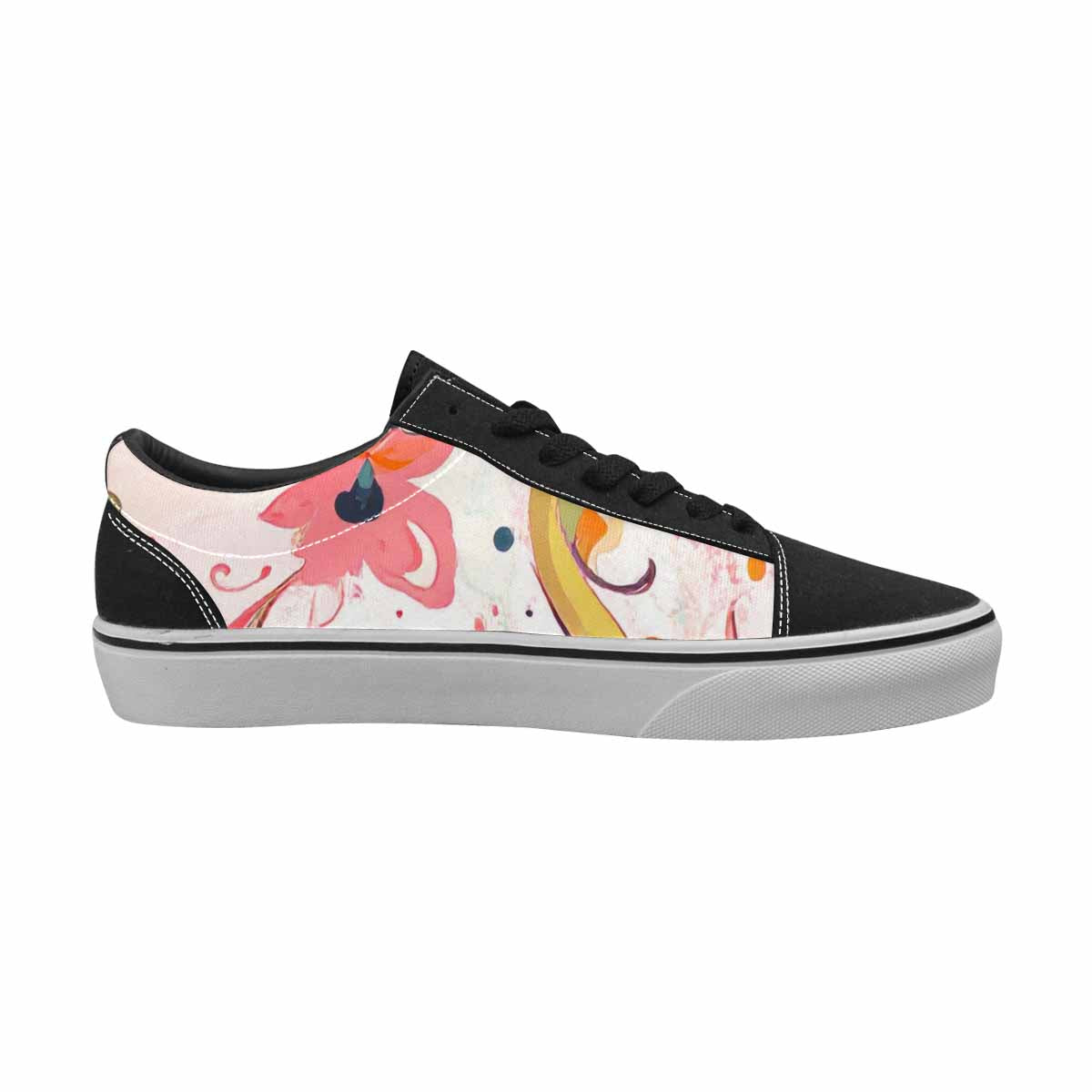 WOMEN'S Marble Floral Canvas Lace-Up Aesthetic Shoes