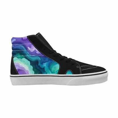 WOMEN'S Galaxy Aurora Nebula High Top Canvas Grunge Custom Shoes