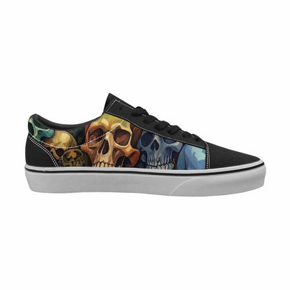 WOMEN'S Skulls Lace-Up Canvas Kaleidoscope Sneakers