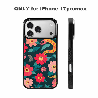 iPhone 17 Pro Max Case — Snakes Print Floral Seamless Floral, Unique Phone Case Design