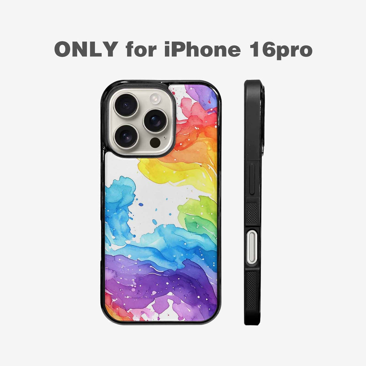 iPhone 16 Pro Case — Watercolor Splash Abstract Pattern Seamless Repeat, Unique Phone Case Design
