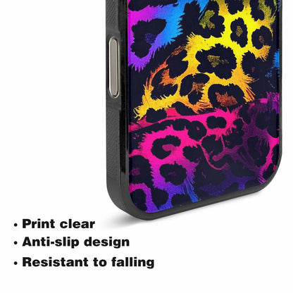 iPhone 16 Pro Max Case — Leopard Print Neon, Custom Printed Phone Case