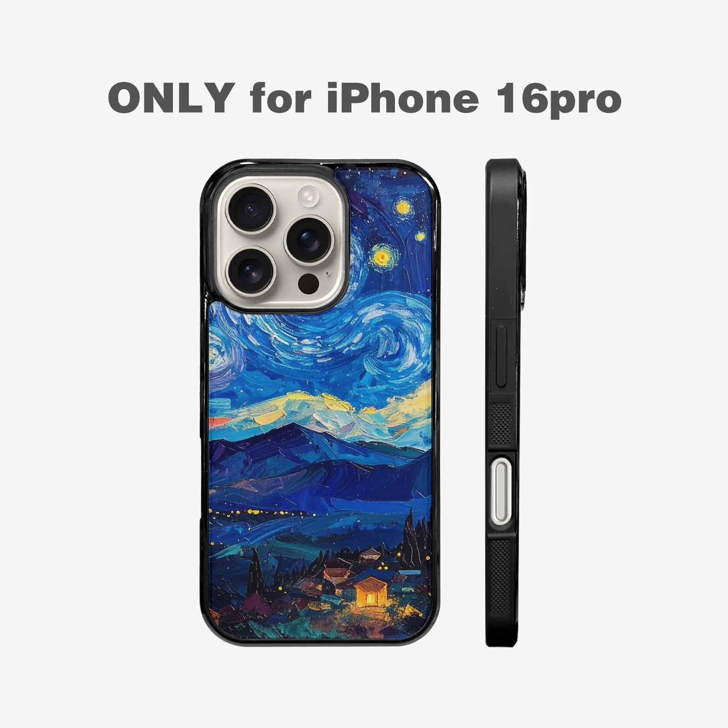 iPhone 16 Pro Case — Starry Night Van Gogh Paint Art, Custom Made Phone Cover