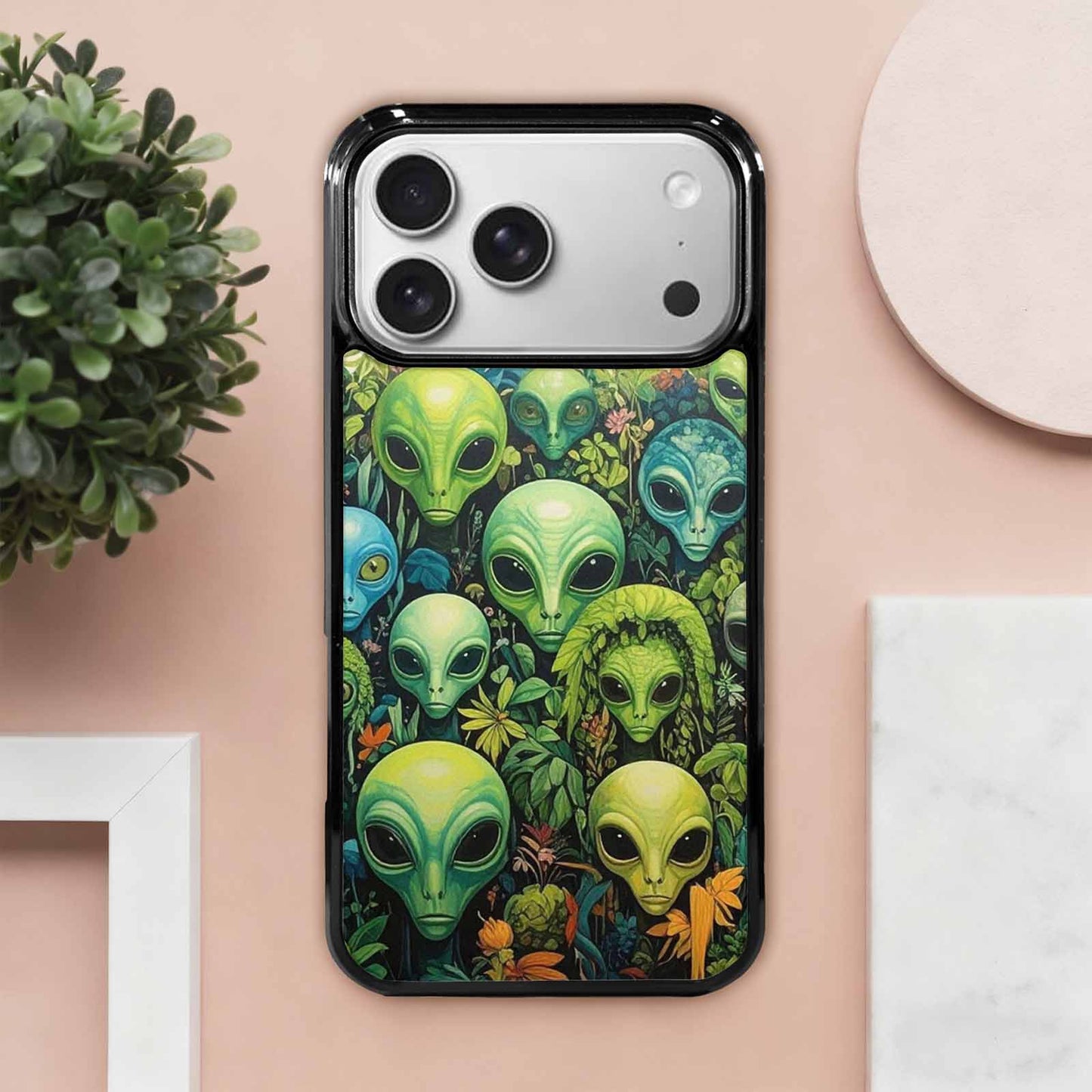 iPhone 17 Pro Max Case — Aliens Pattern Hundreds Of Alien Scifi, Customized Protective Case