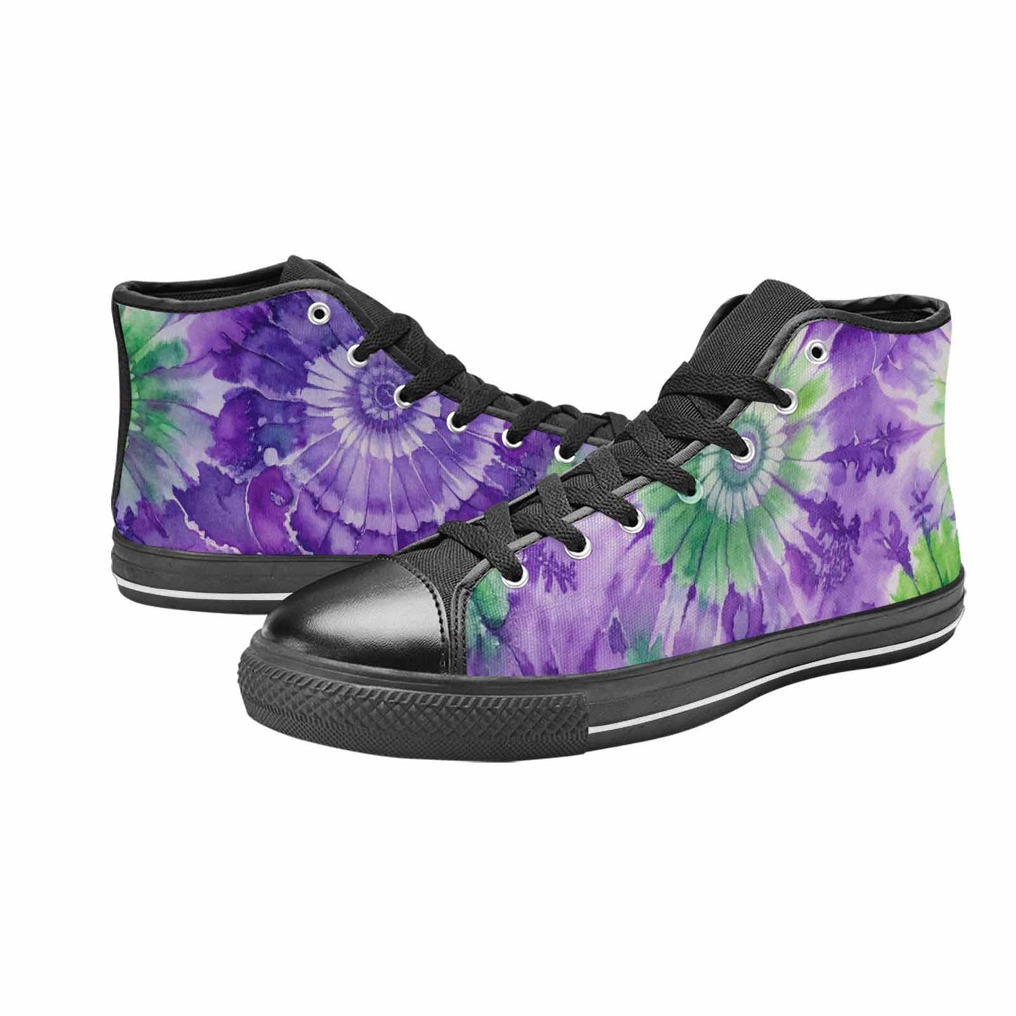 WOMEN'S Tie Dye - High Top Canvas Dark Academia Sneakers