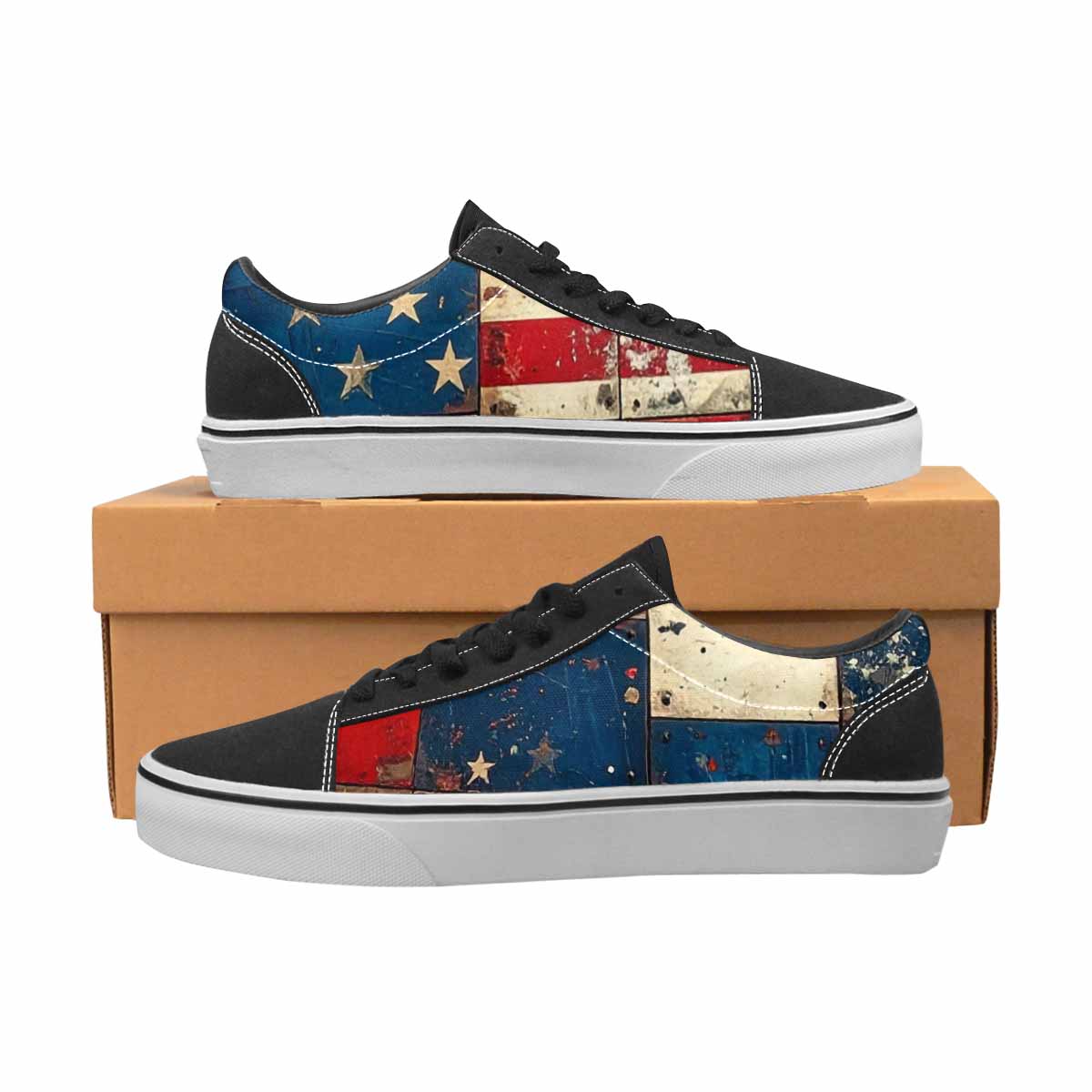 MEN'S American Flag Stars Canvas Lace-Up Y2K Sneakers