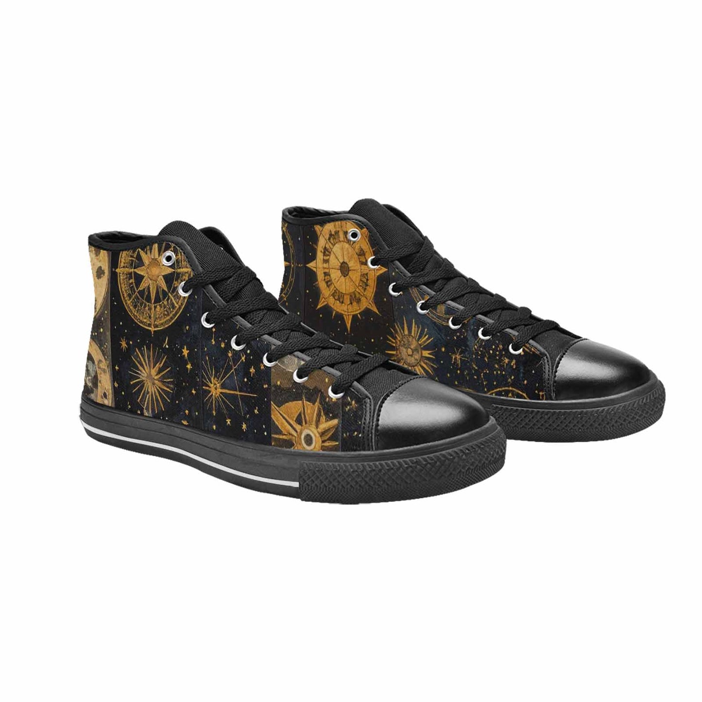 MEN'S Zodiac Constellation Star High Top Canvas Surreal Custom Shoes