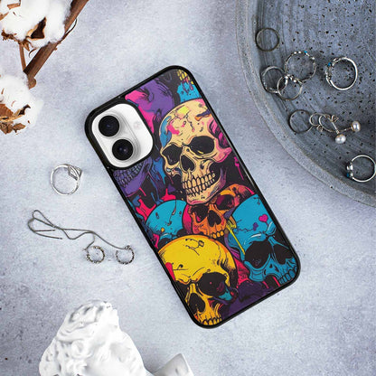 iPhone 16 Plus Case — 1000s Of Skulls Digital Camo Drip, Original Design Phone Case