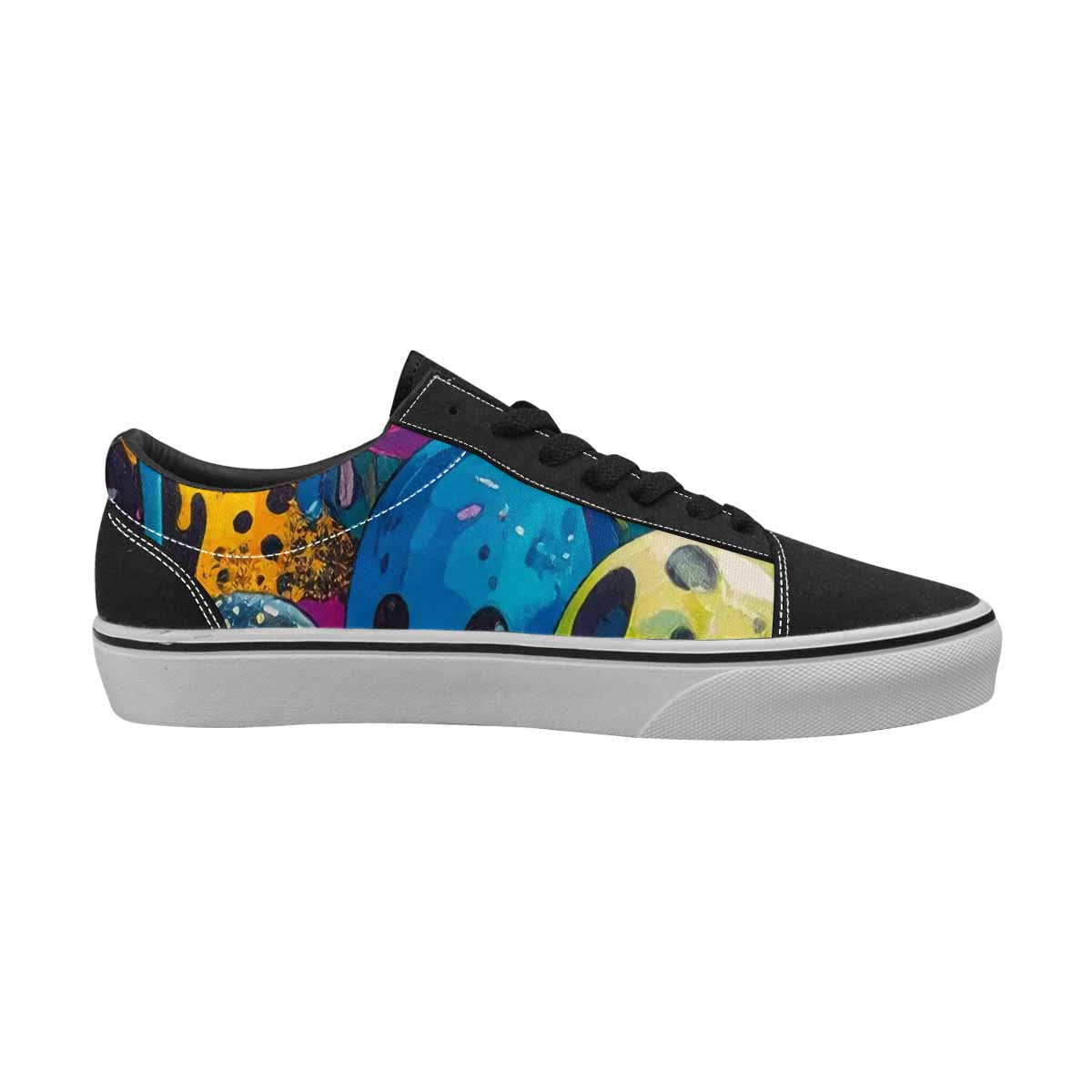 WOMEN'S Melting Aliens Lace-Up Canvas Vibrant Chaos Sneakers
