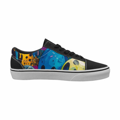 WOMEN'S Melting Aliens Lace-Up Canvas Vibrant Chaos Sneakers