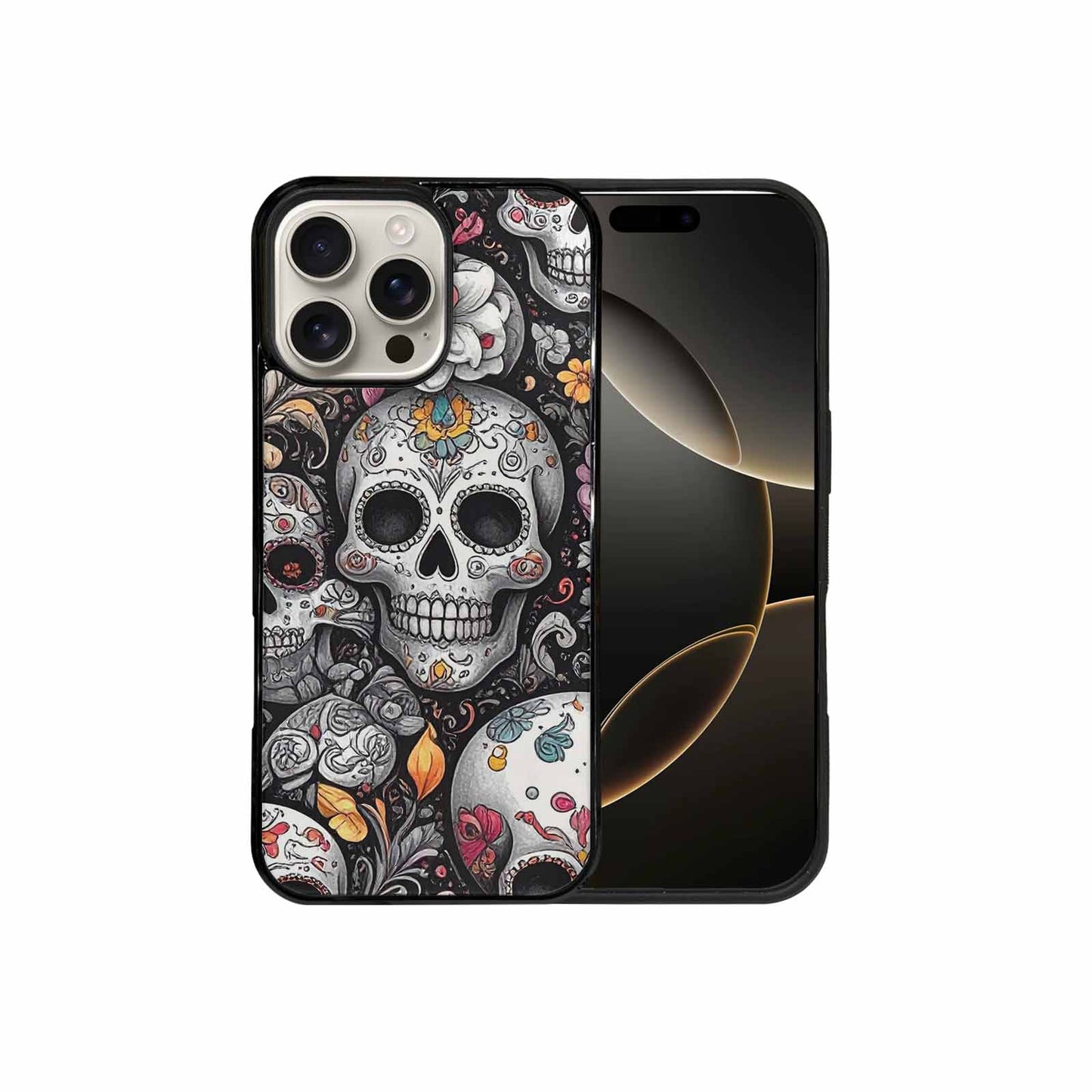 iPhone 16 Pro Max Case — Greyscale Black And White Dark Black, Original Design Phone Case