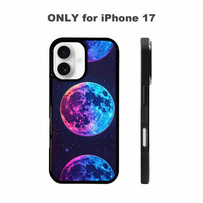 iPhone 17 Case — Neon Winter Moon Cartoon Cute, Customized Protective Case