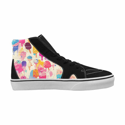 MEN'S Ice Cream Motif Ice High Top Canvas Vivid Sneakers