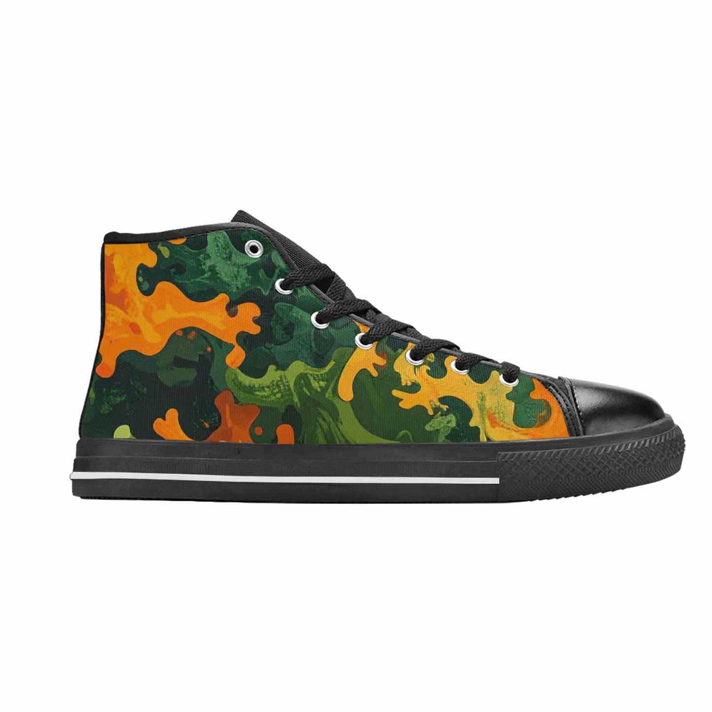 MEN'S Military Camouflage Blotch High Top Canvas Vivid Sneakers