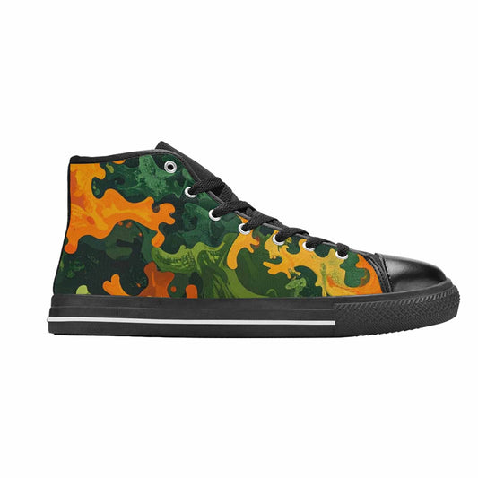 MEN'S Military Camouflage Blotch High Top Canvas Vivid Sneakers