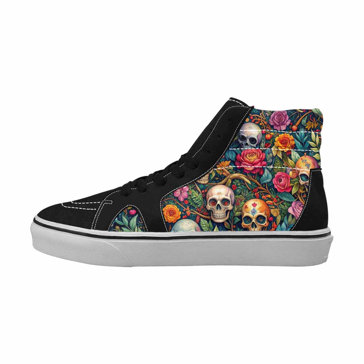 MEN'S Skulls  Botanical Skulls High Top Canvas Dreamcore Custom Shoes