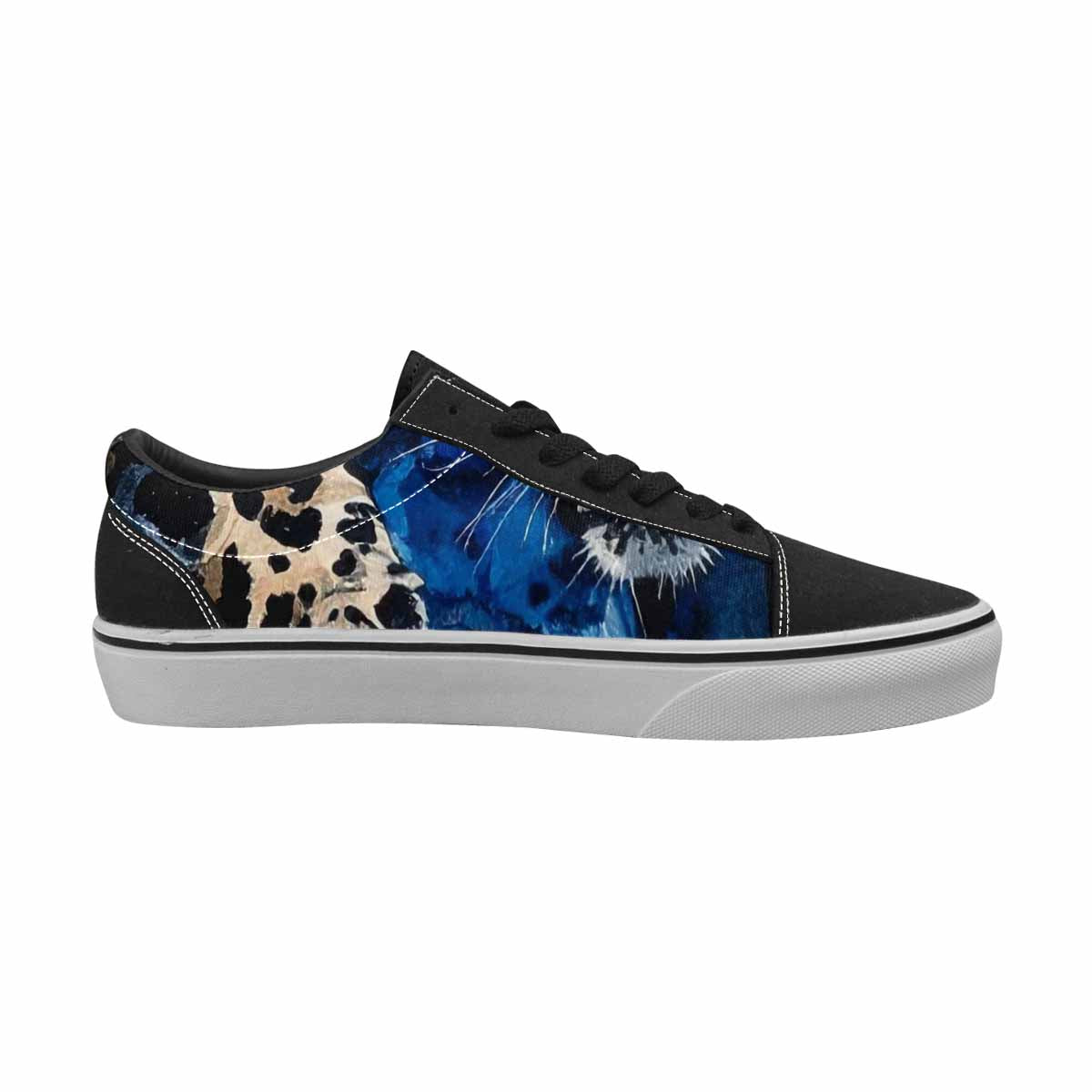WOMEN'S Animal Print Lace-Up Canvas Wallpaper Art Sneakers
