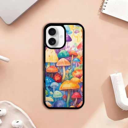 iPhone 17 Case — Mushrooms Tie Dyemushrooms Pat Tie Dye, Custom Made Phone Cover