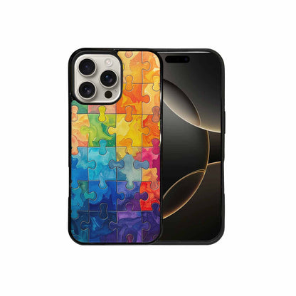 iPhone 16 Pro Max Case — Autism Puzzle Pieces Puzzle Piece Pattern, Customized Protective Case
