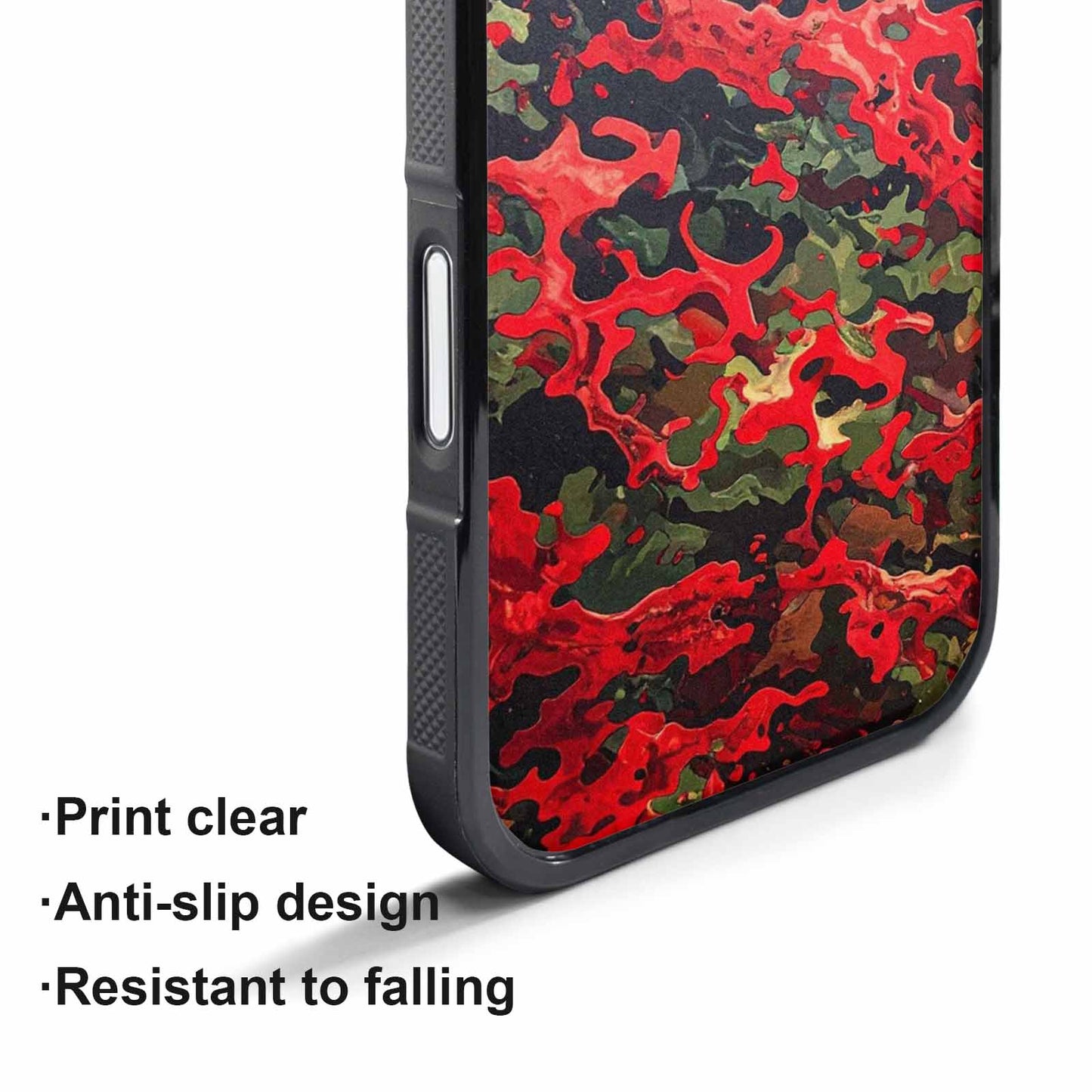 iPhone 17 Pro Max Case — Small Military Camouflage Blotch Camo, Custom Printed Phone Case