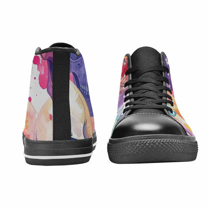 MEN'S Kulls - Watercolor High Top Canvas Cottagecore Custom Shoes