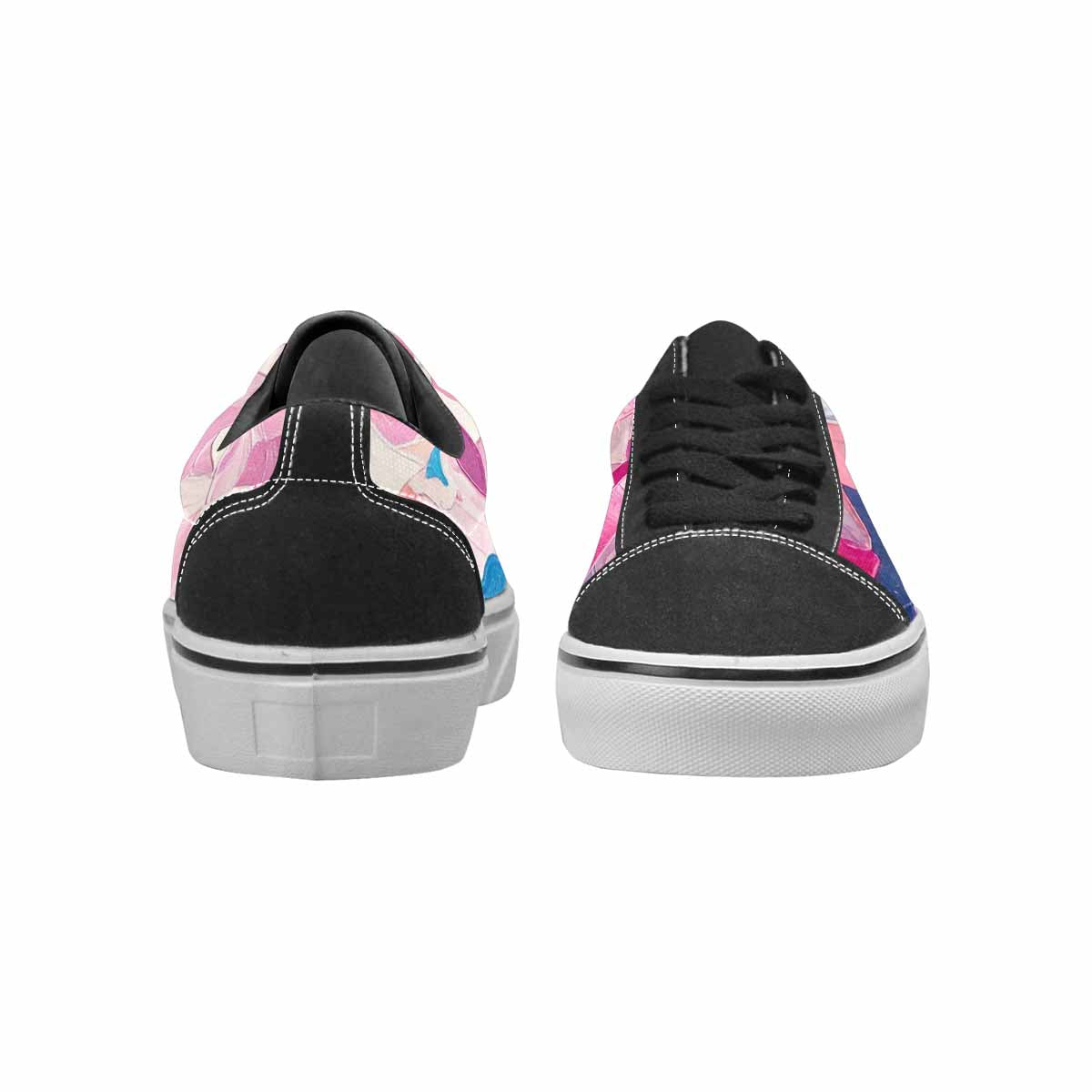 WOMEN'S Transgender Pride Flag Lace-Up Canvas Vibrant Chaos Sneakers