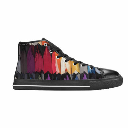 MEN'S Asexual Flag Color High Top Canvas Aesthetic Sneakers