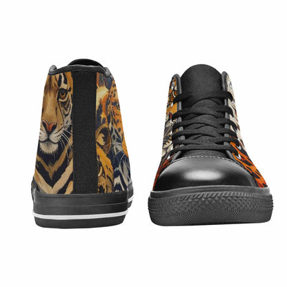 MEN'S Animal Print High Top Canvas Neon Fantasy Sneakers